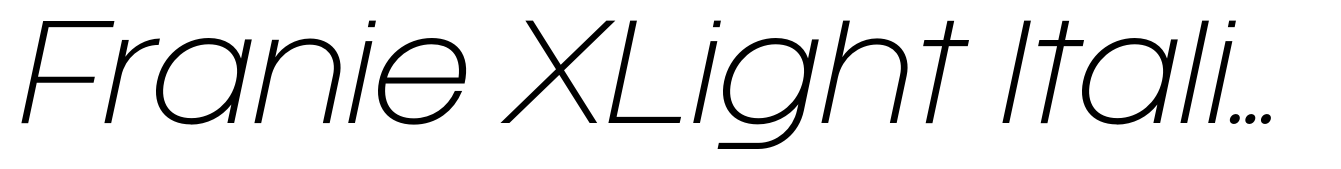 Franie XLight Italic